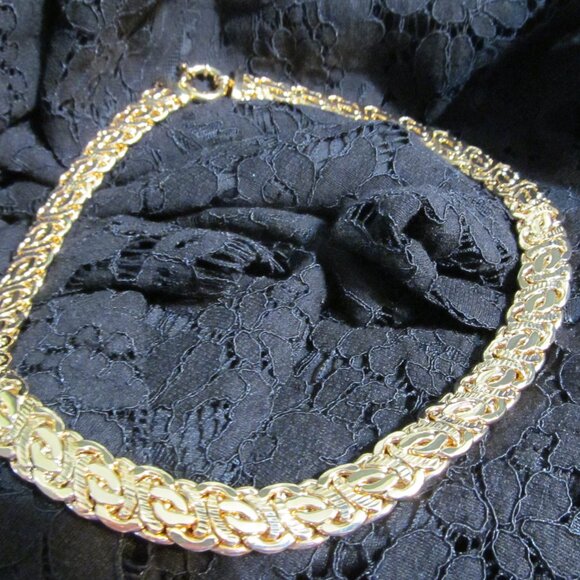 MODA AL MASSIMO 18K yellow Gold over Bronze Arezzo Byzantine 18" Necklace JTV - Picture 16 of 16